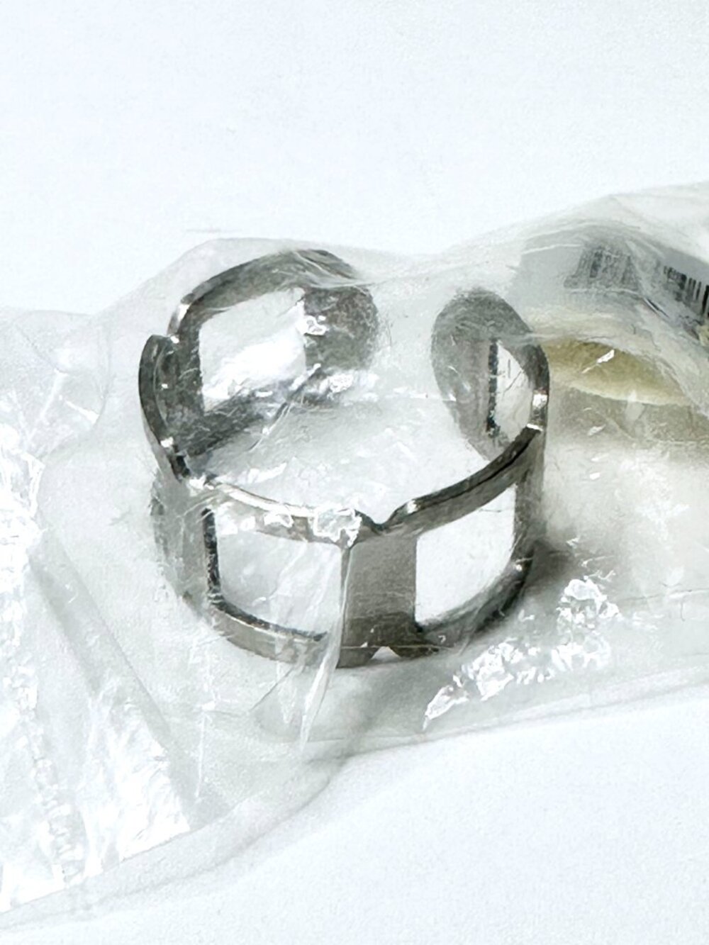 STEELX R343 Adjustable Stainless Steel Geometric Ring Unisex NOS Sealed NWT